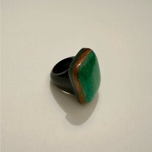 Green and Brown Statement Ring